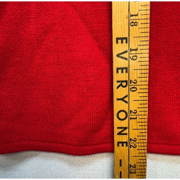 Vintage Designers Originals Sleeveless Knit Sweater Top PLRed Embroidered Holid - Picture 4 of 8